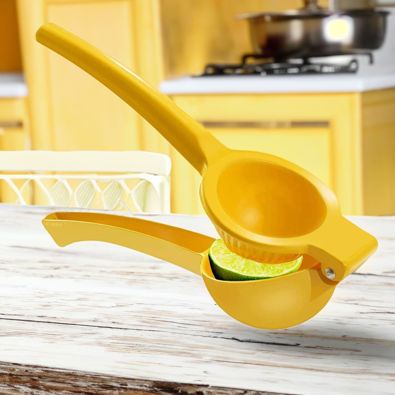 Metal Orange Citrus Lemon Squeezer Fruit Juicer Press Tool - Yellow