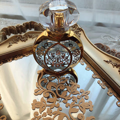 MAICOSY Retro Mirror Tray, Gold and White