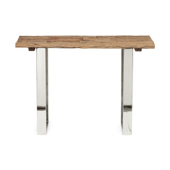 Handcrafted Design Console Table - Wood+Metal