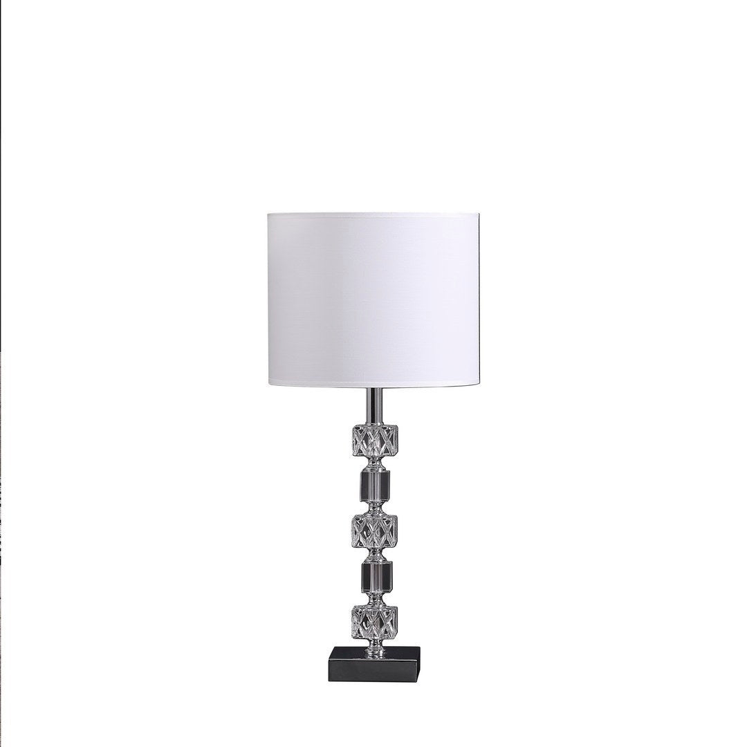 19.75' In Solid Prism Crystal Cubes Orb Table Lamp