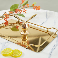 Luxury Golden Rectangular Tray