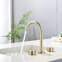 Widespread Bathroom Faucet - Brushed Gold finish