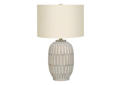 24"H Table Lamp, Cream Resin, Ivory / Cream Shade