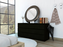 6 Drawer Double Dresser - Black