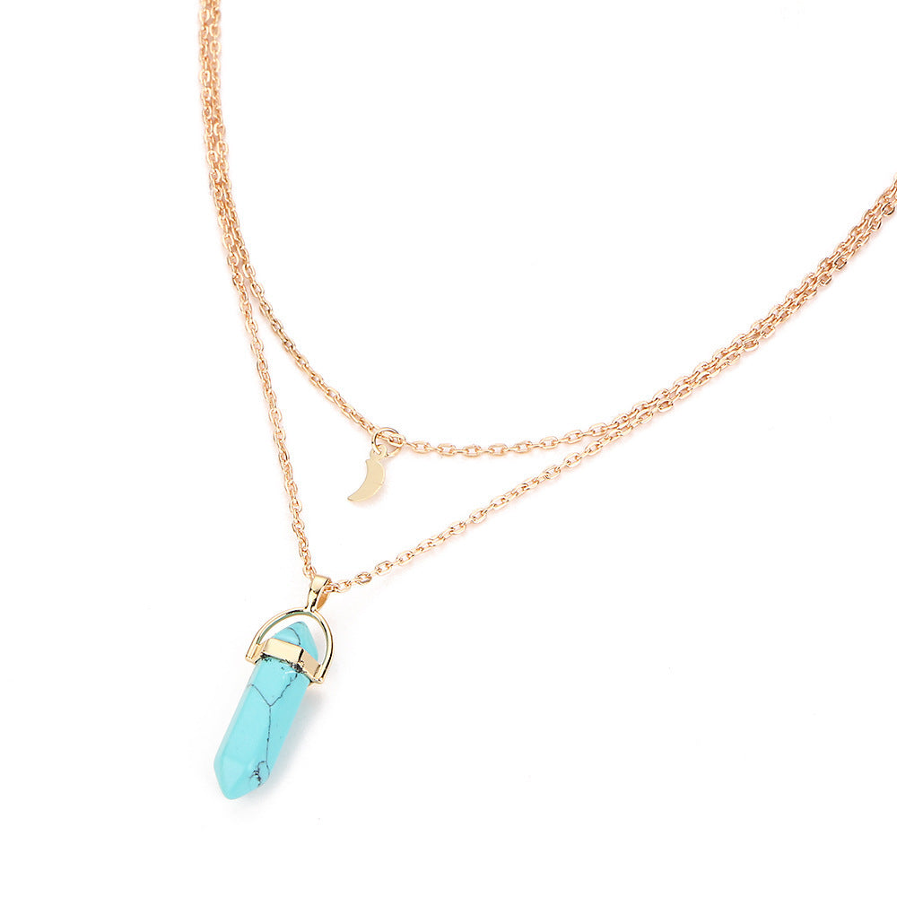 Celestial Gemstone Crystal Necklace