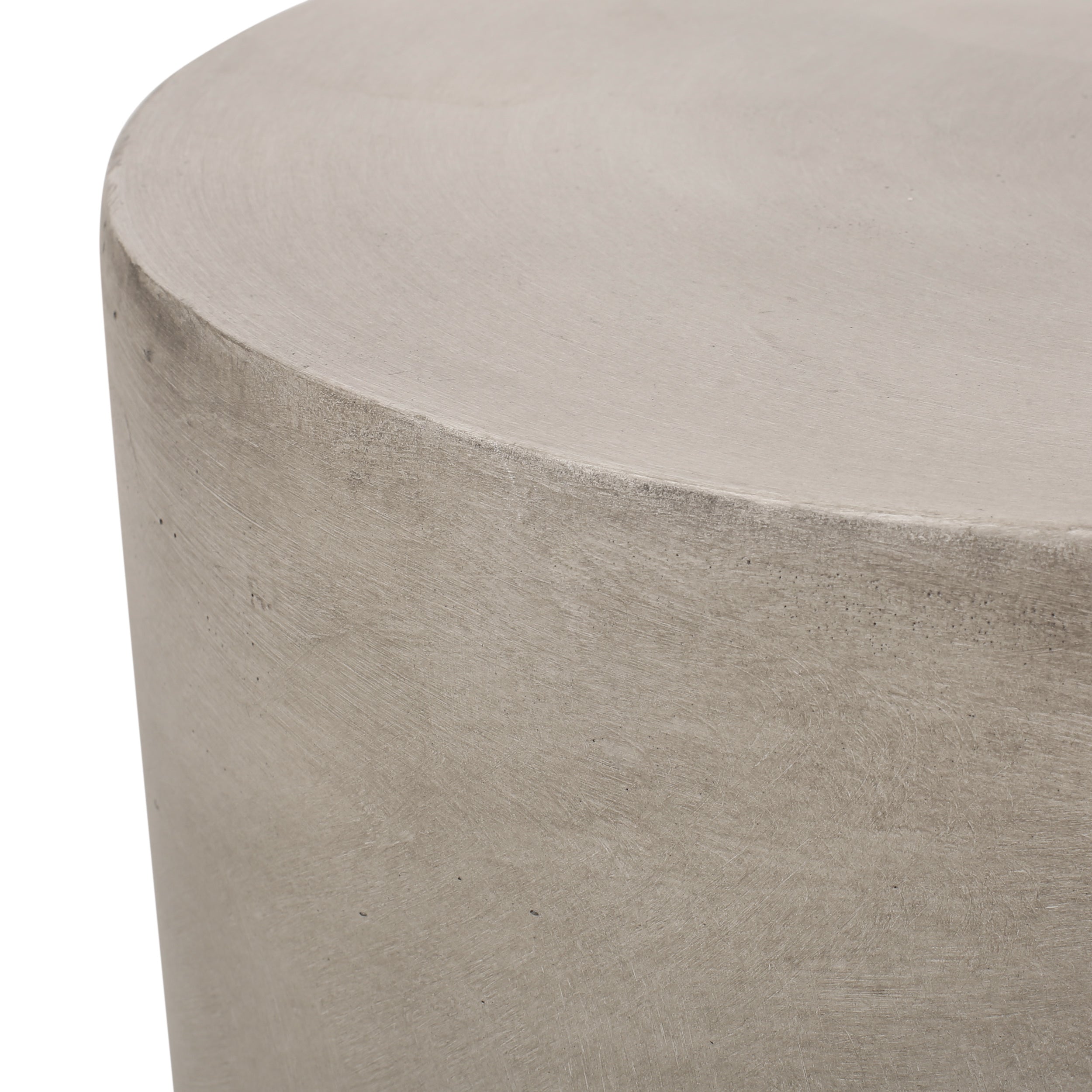 Light Concrete Minimalist Side Table - Light Grey