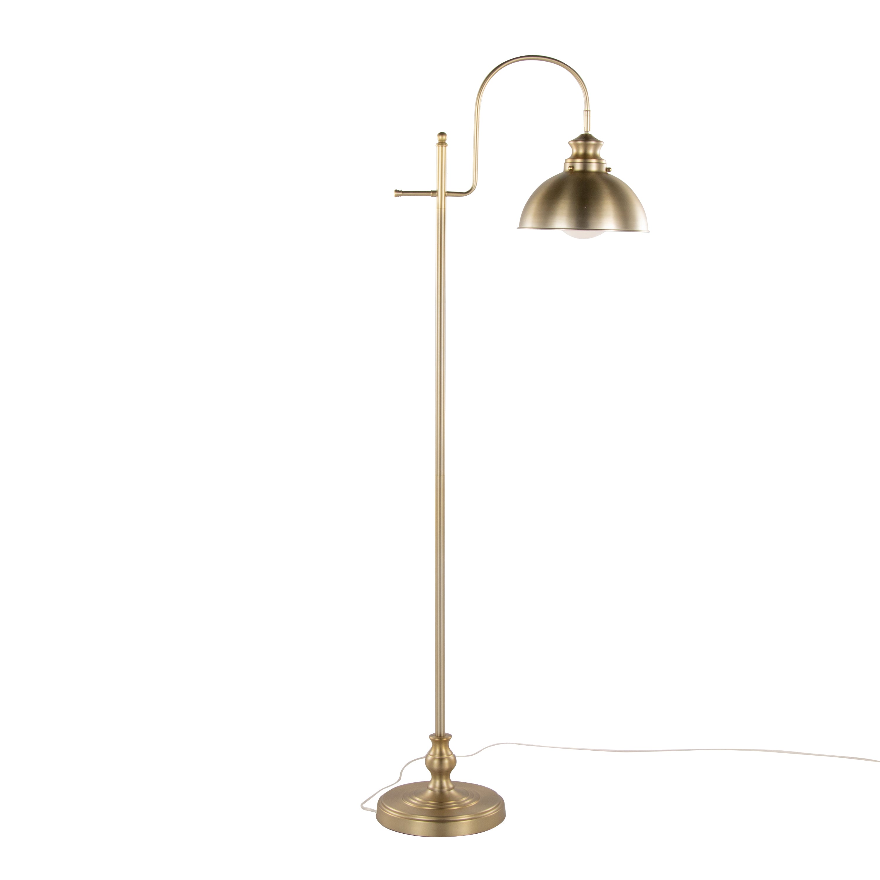 64" Contemporary Floor Lamp in Gold Metal