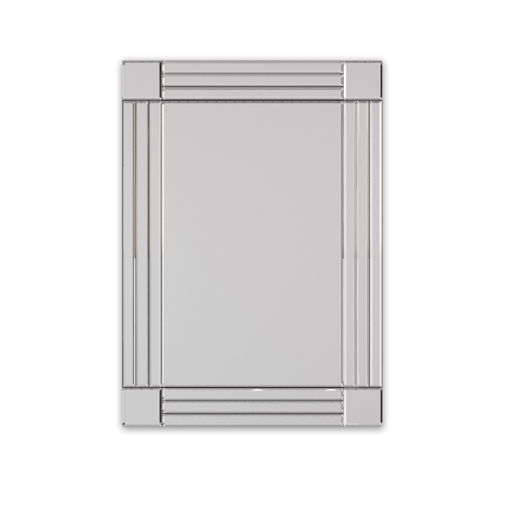 Large Wall-Mounted Silver Decorative Rectangular Wall Mirror (clear HD mirror)