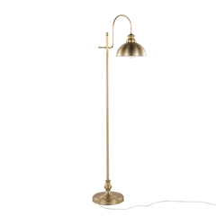 64" Contemporary Floor Lamp in Gold Metal