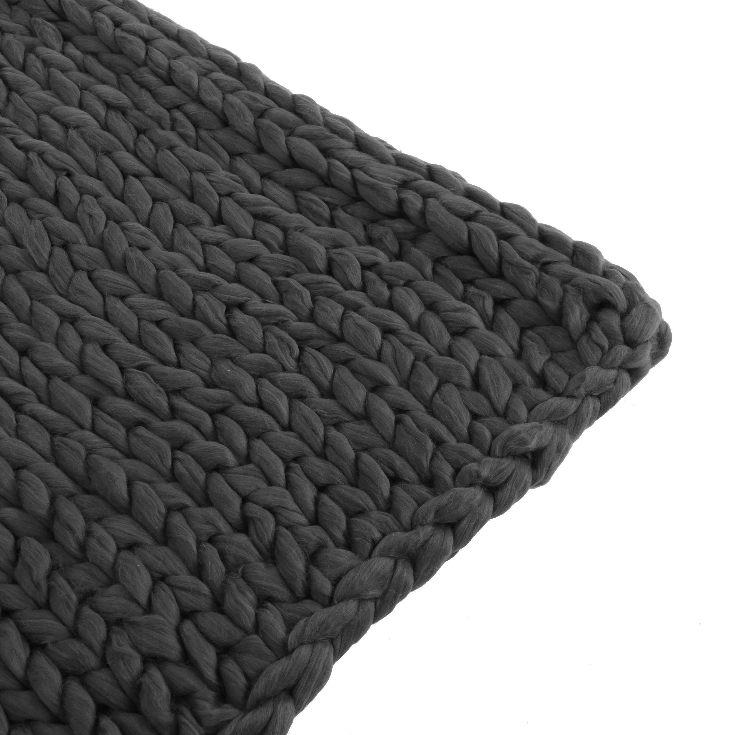 Cozy Dark Grey Throw Blanket