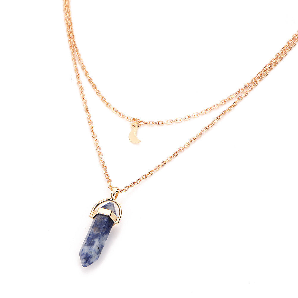 Celestial Gemstone Crystal Necklace