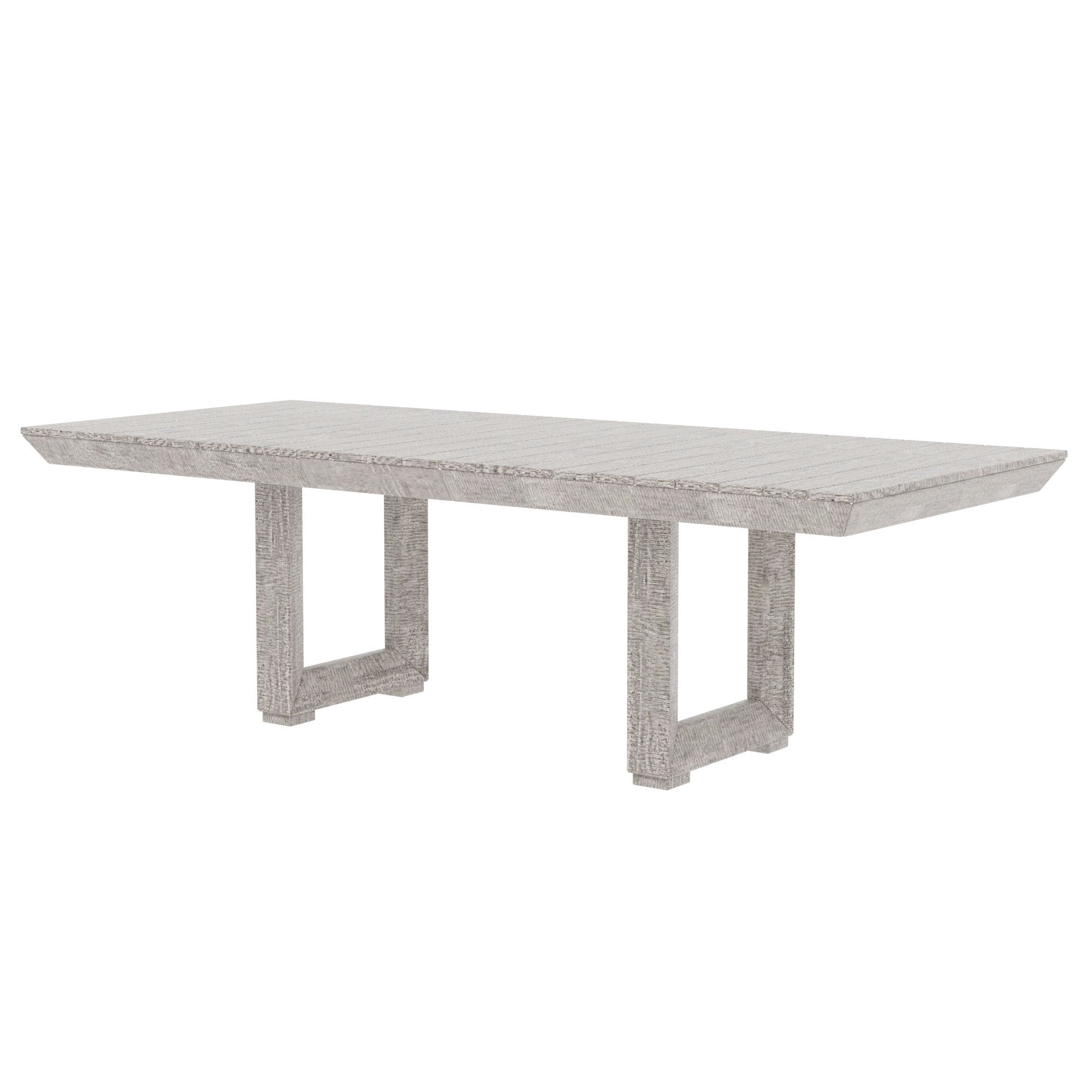 Rectangular 98"  Dining table Stretchable Farmhouse Style Home Office - Gray (without chairs)