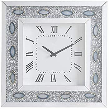 Wall Clock in Mirrored & Faux Agate