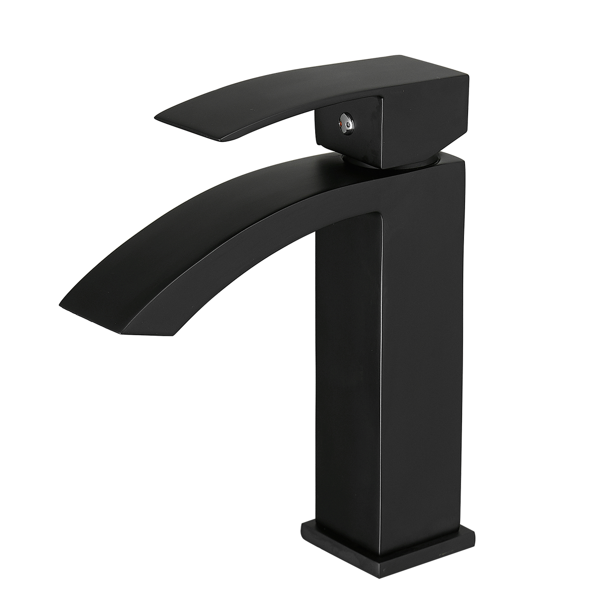 Bathroom Faucet Brushed Black Modern Single Handle Vanity