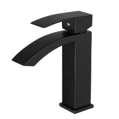 Bathroom Faucet Brushed Black Modern Single Handle Vanity