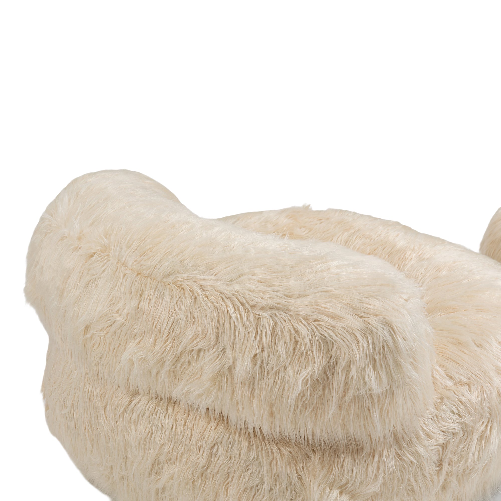 Bean Bag Chair Faux fur Lazy Sofa - Beige