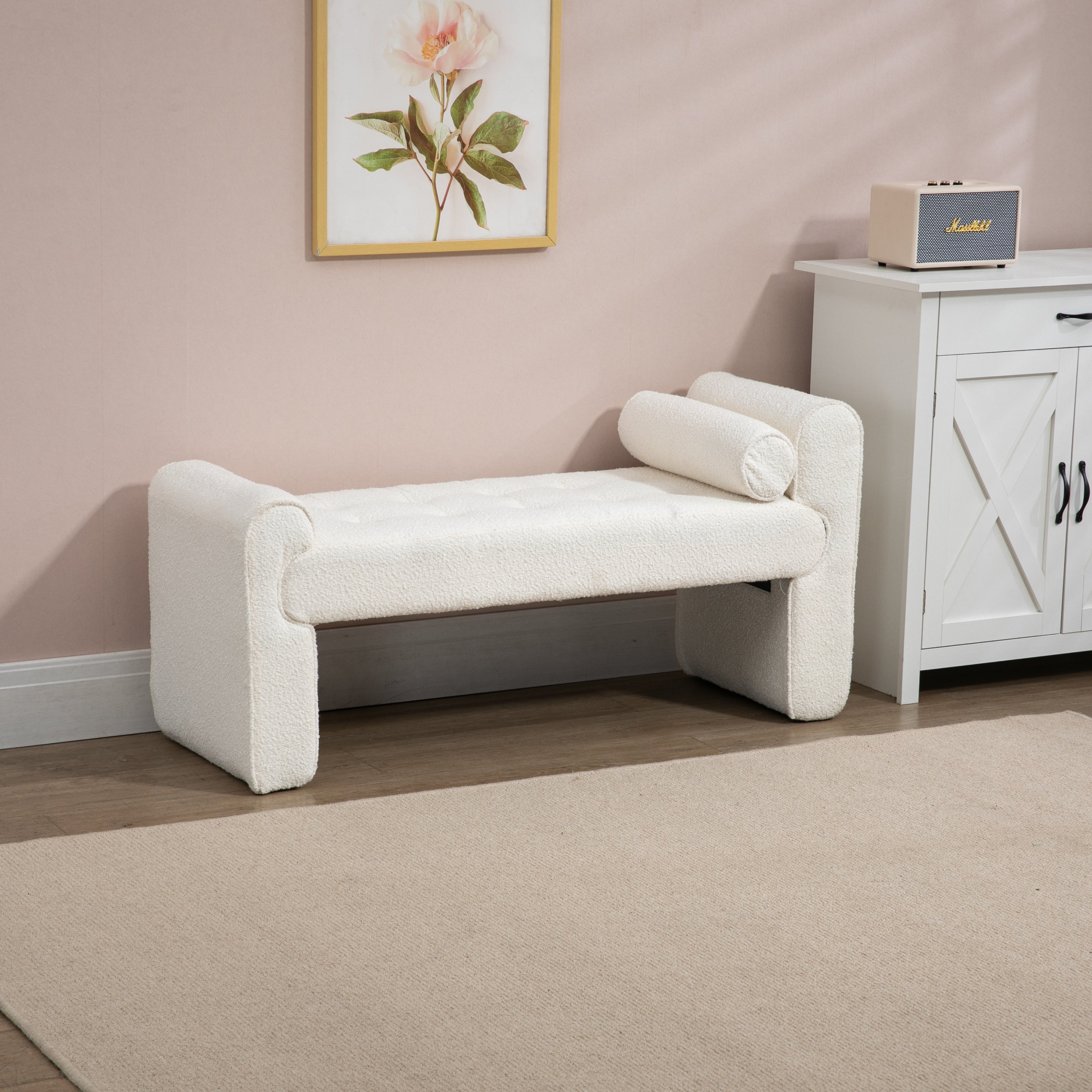 Modern Ottoman Bench - Beige