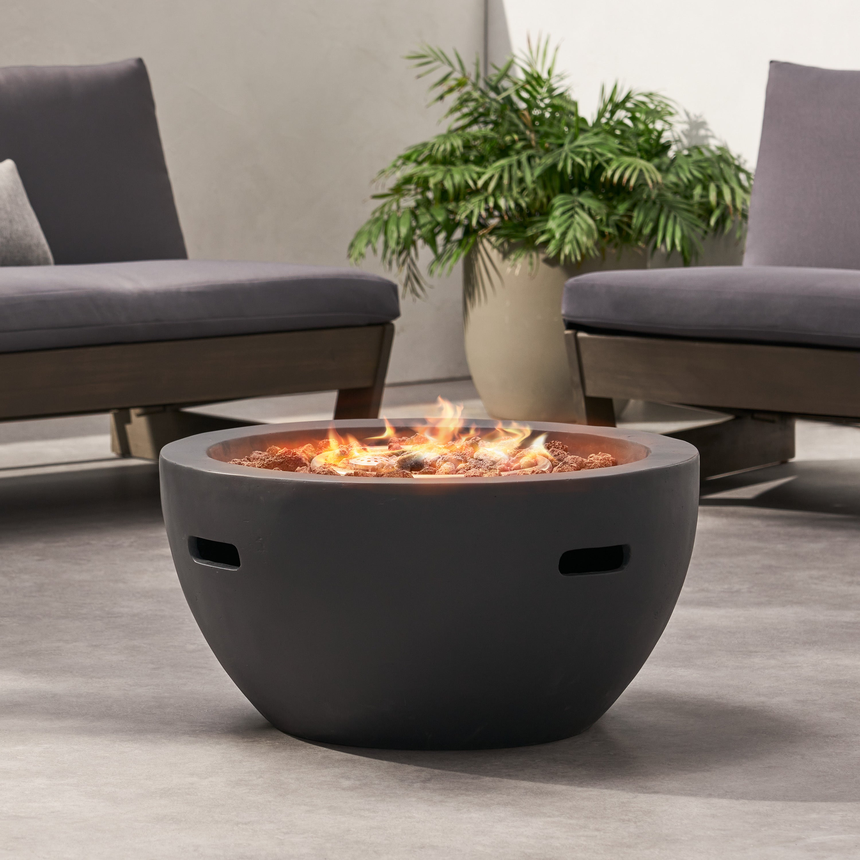 27" MGO Fire Pit 40,000 BTU - Dark Grey