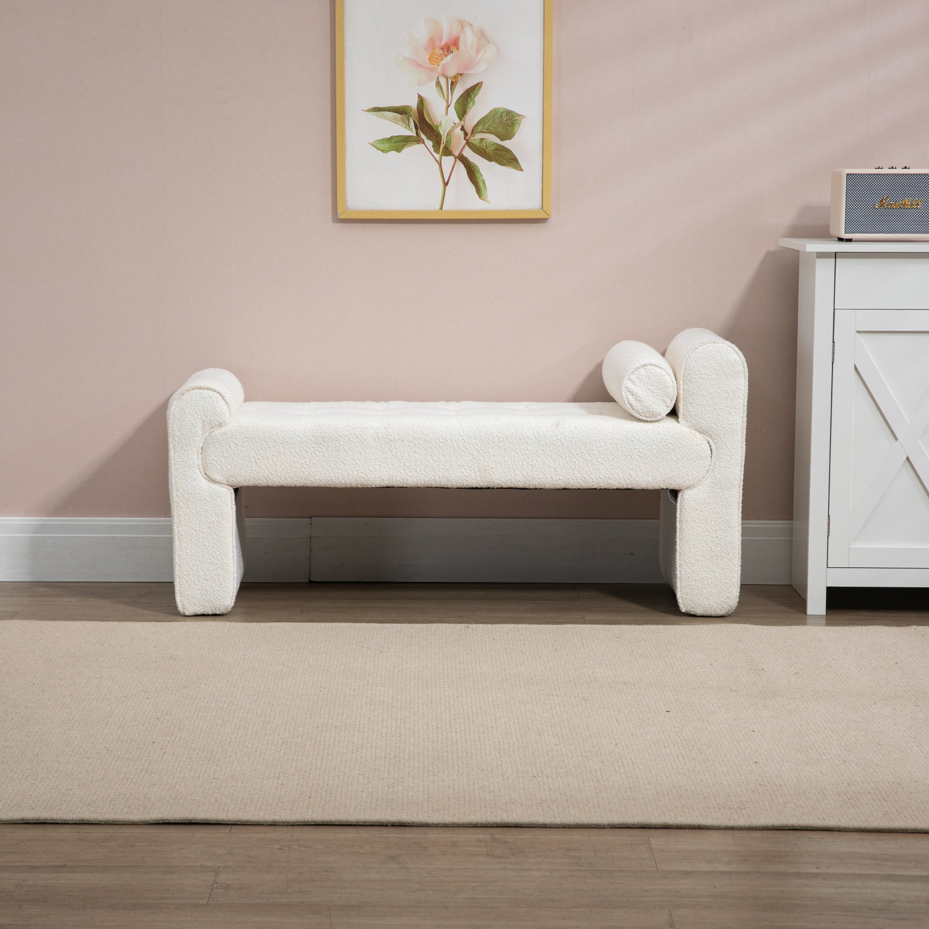 Modern Ottoman Bench - Beige