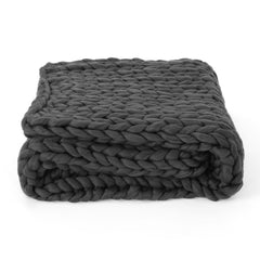 Cozy Dark Grey Throw Blanket