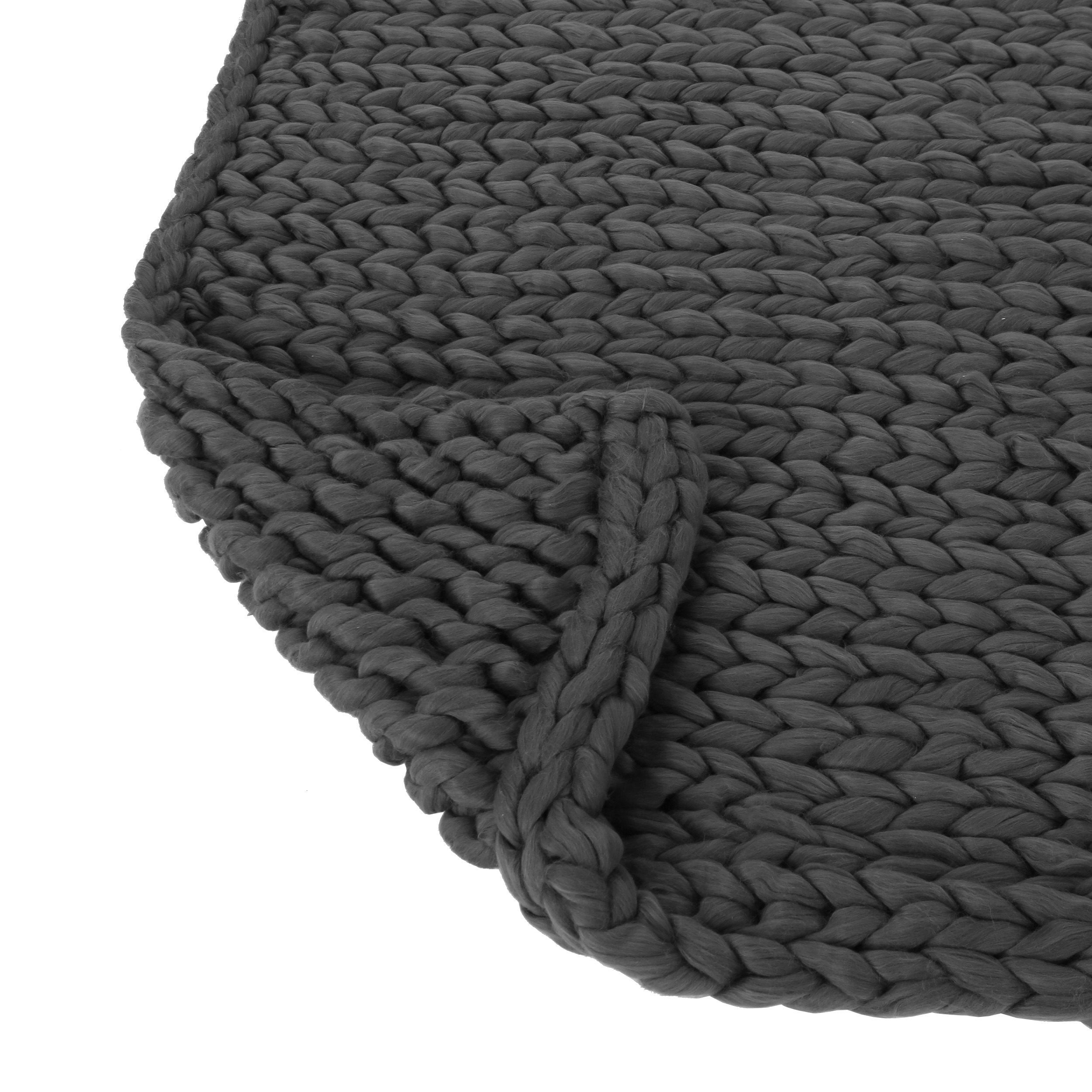 Cozy Dark Grey Throw Blanket