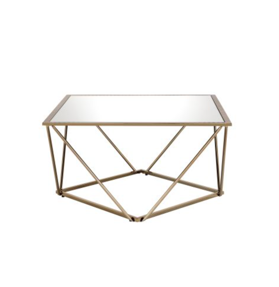 Fogya Coffee Table - Mirrored & Champagne Gold