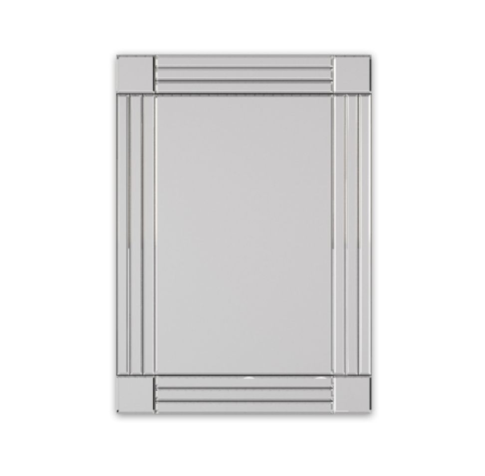 Large Wall-Mounted Silver Decorative Rectangular Wall Mirror (clear HD mirror)