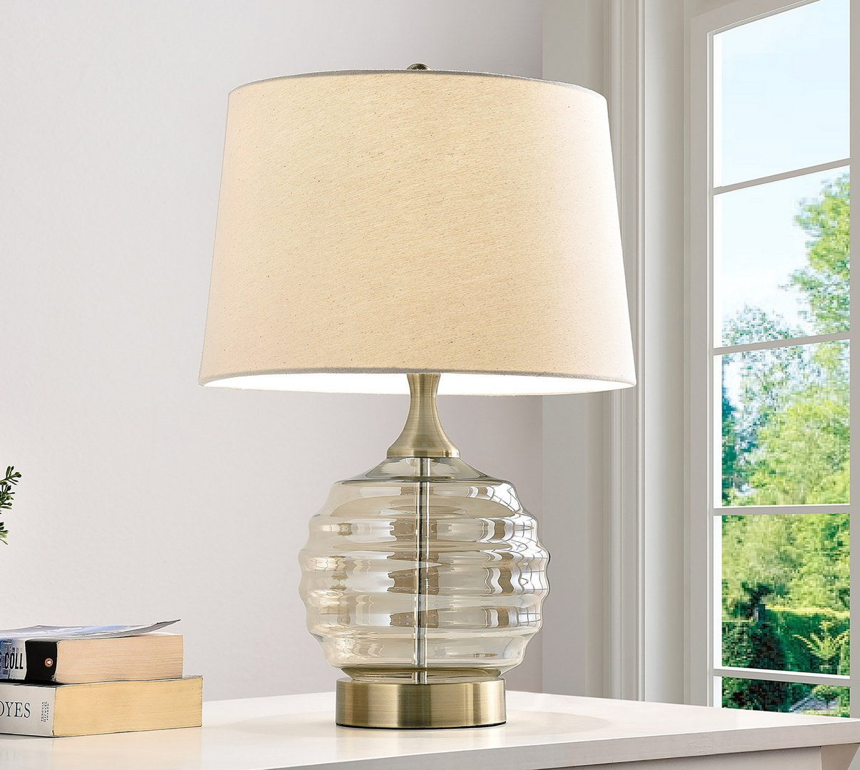 22.5" Tuscan Sun Glass Table Lamp