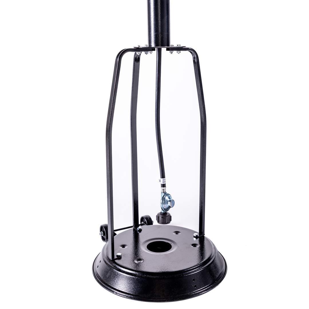 Outdoor Patio Propane Heater with Portable Wheels 47,000 BTU 88 inch Standing Gas Outside Heater Stainless Steel Burner