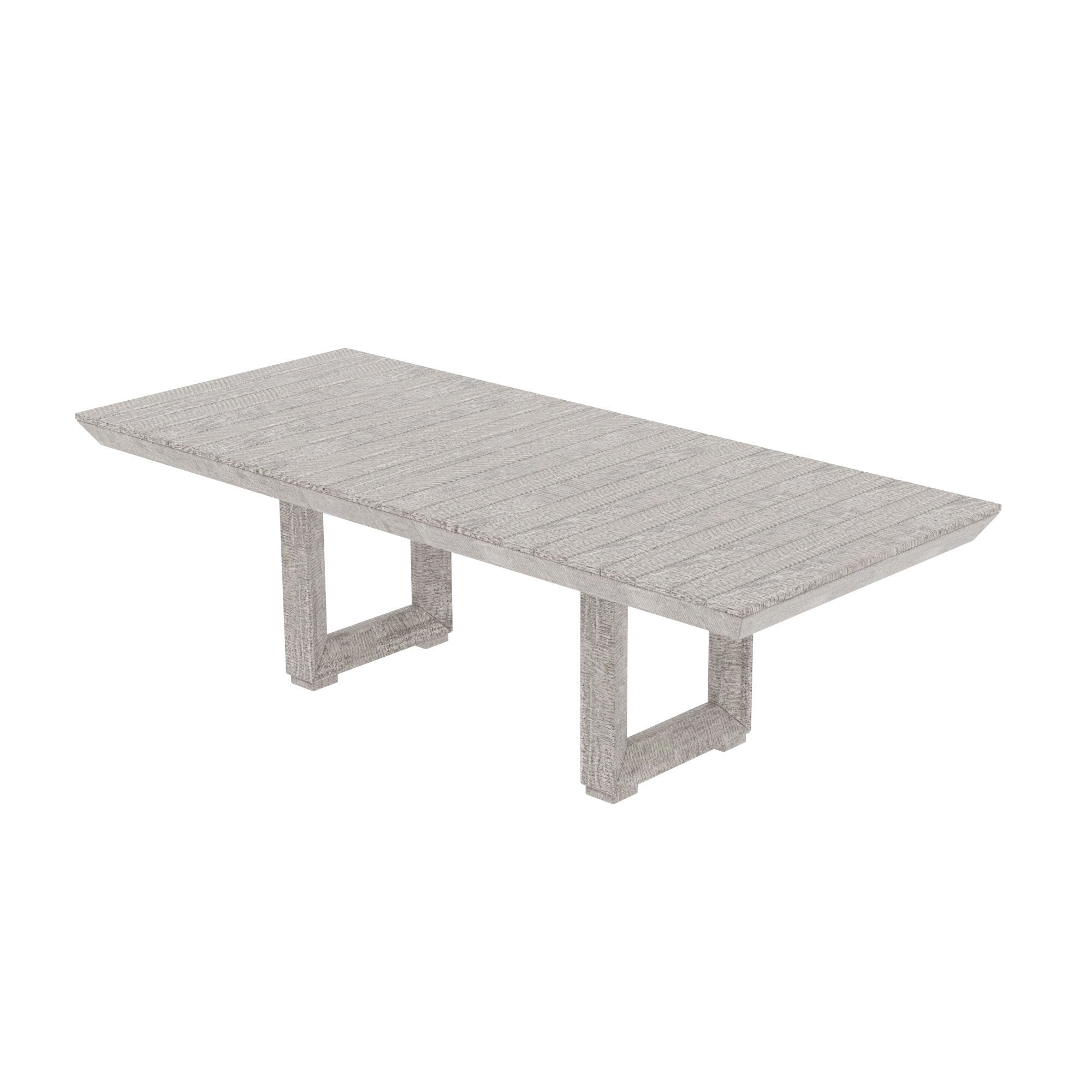 Rectangular 98"  Dining table Stretchable Farmhouse Style Home Office - Gray (without chairs)