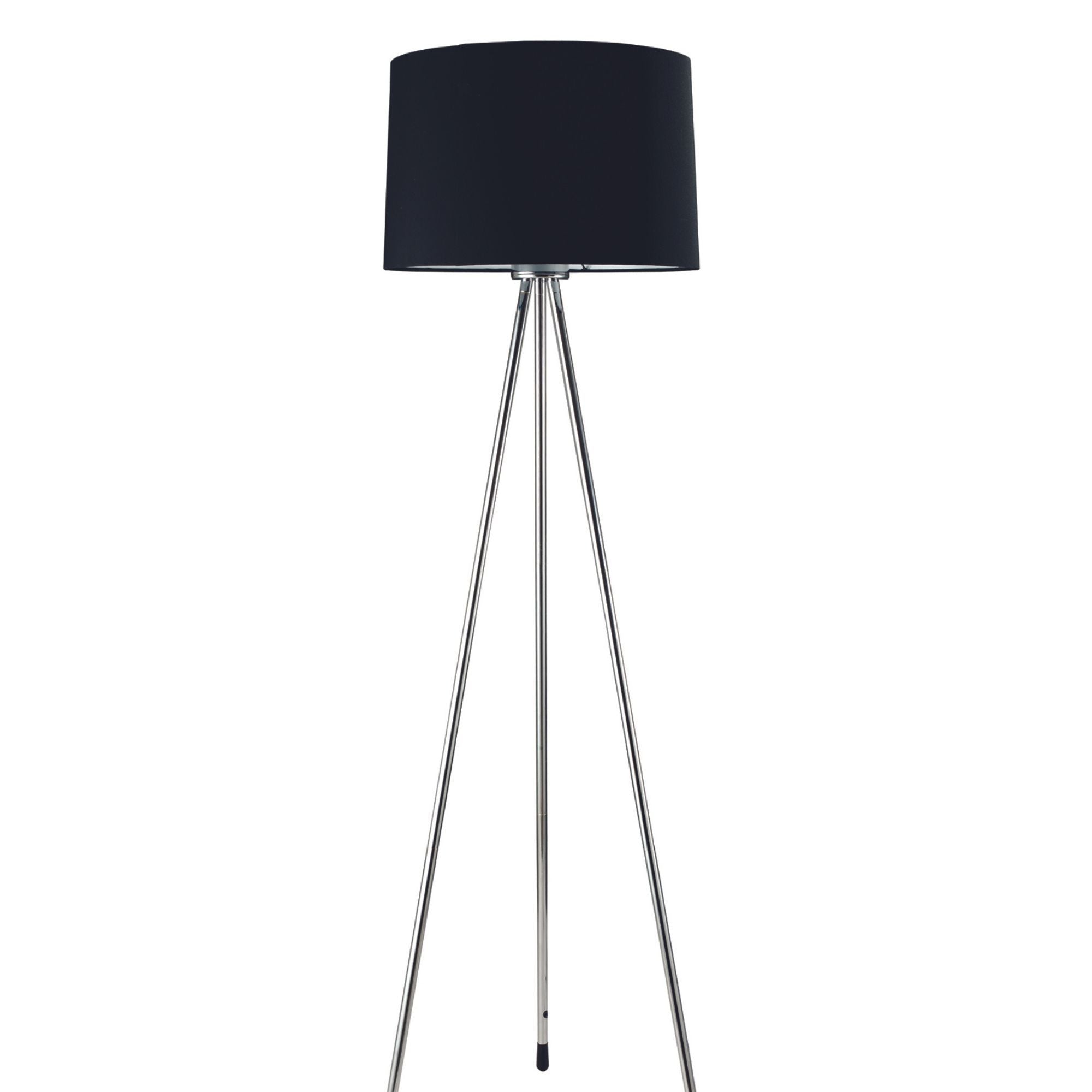 59" Tall Metal Floor Lamp with Black finish, Contemporary Design