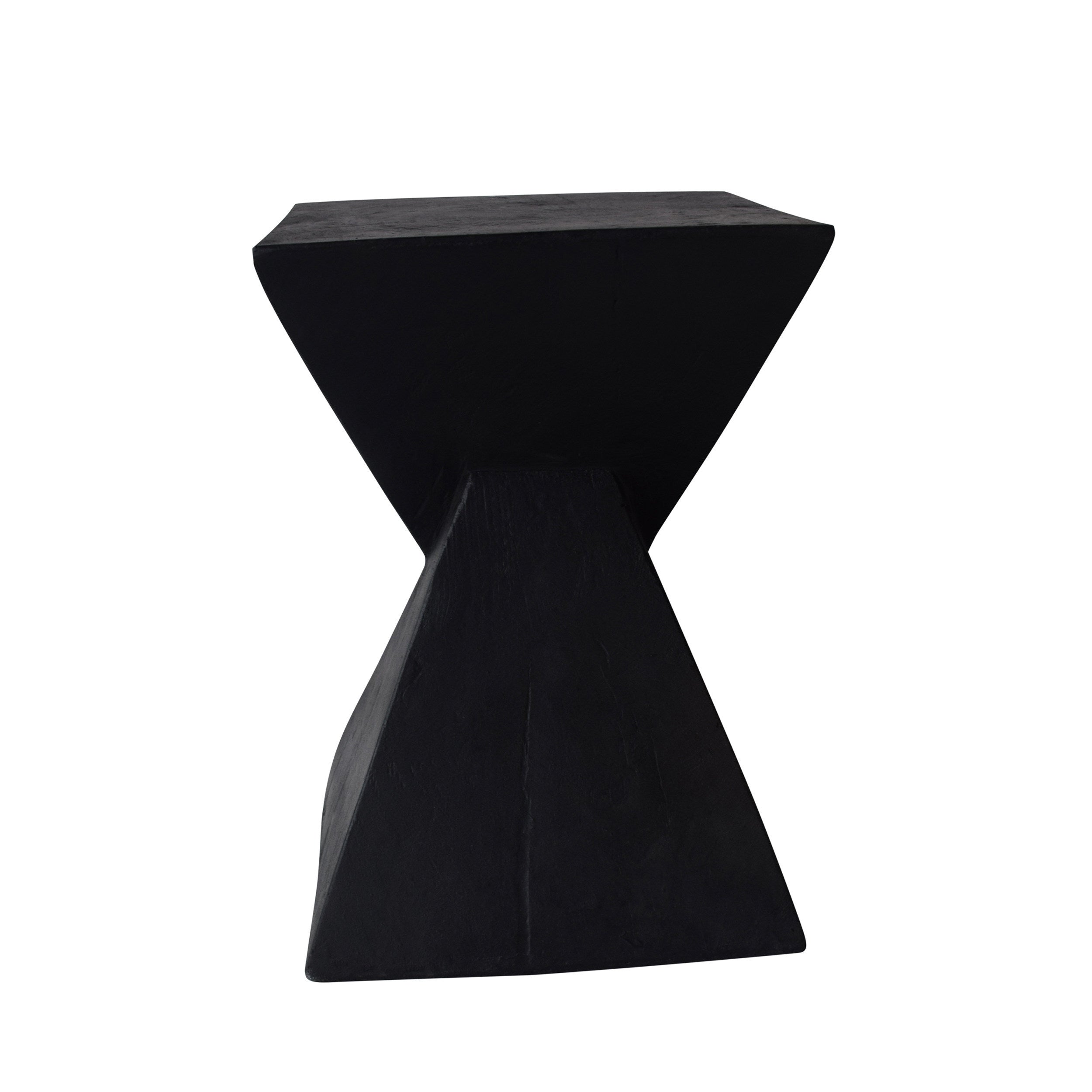 Modern Hourglass Side Table - Black