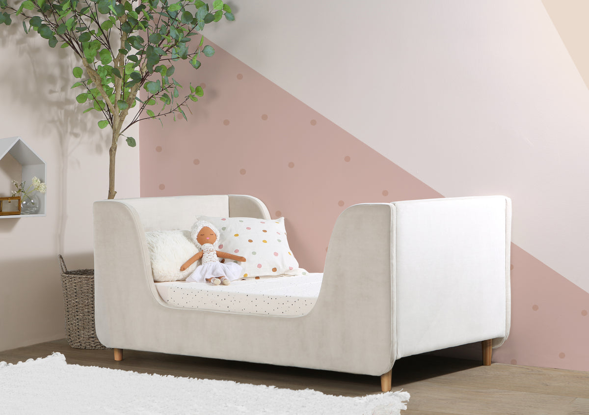 Bodhi Upholstered Toddler Bed - Cream