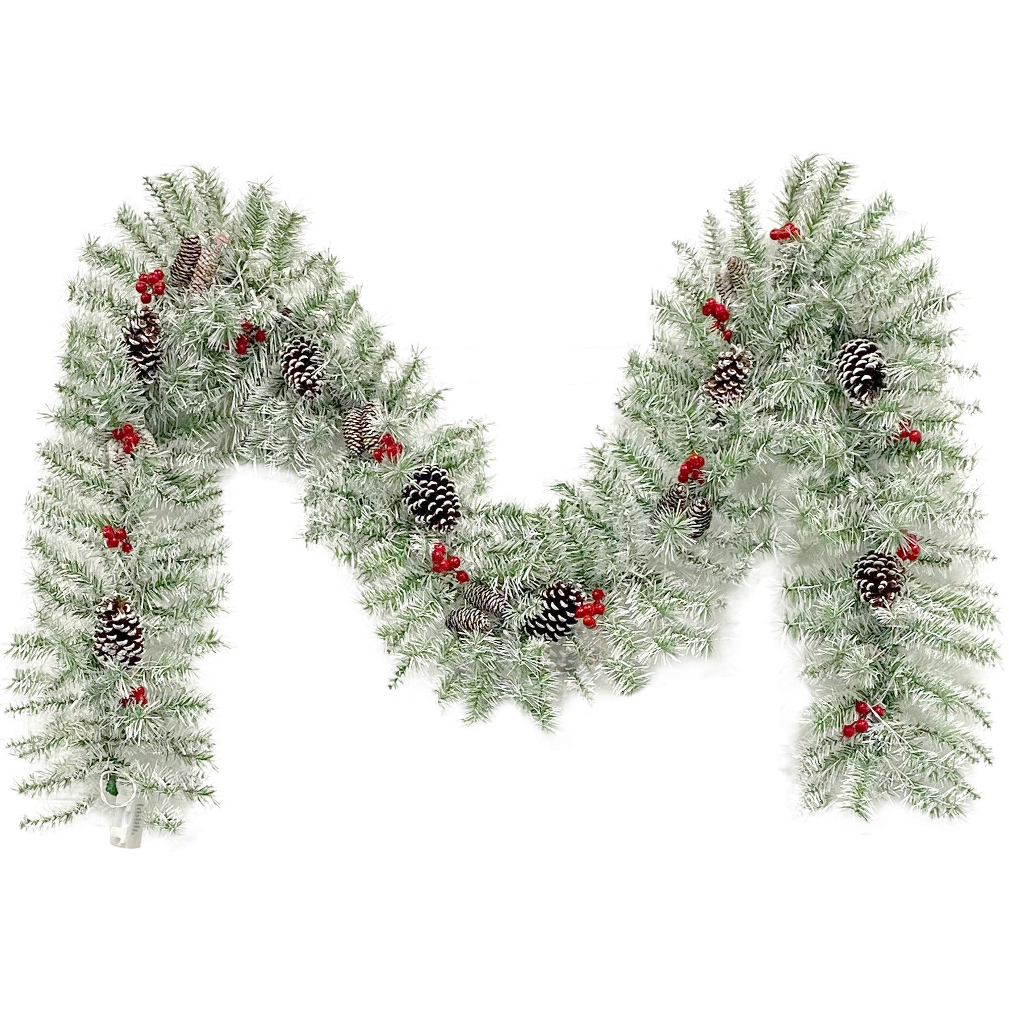 Pre-lit Xmas Tree Artificial Christmas 4-Piece Set,Garland, Wreath and Set of 2