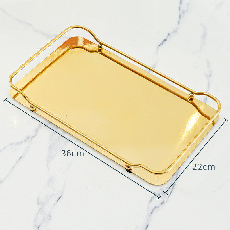 Luxury Golden Rectangular Tray