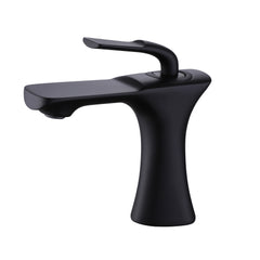 Single Hole Single Handle Bathroom Faucet in Matte Black