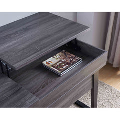 Home Office with 1 Drawer Desk Distressed Grey & Black