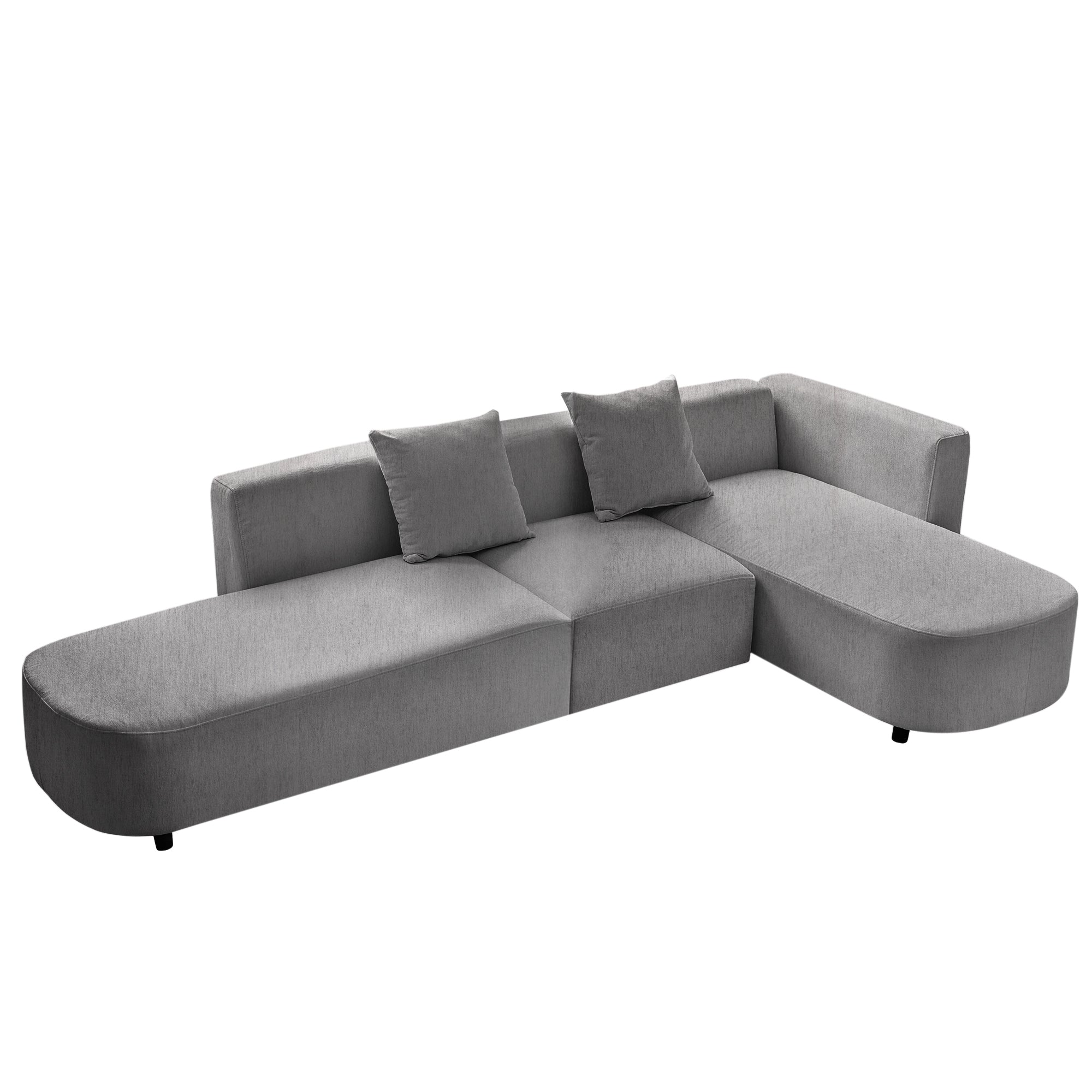 Luxury Modern Style Living Room Upholstery Sofa - Grey