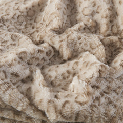 Zuri Oversized Faux Fur Throw - Leopard Print