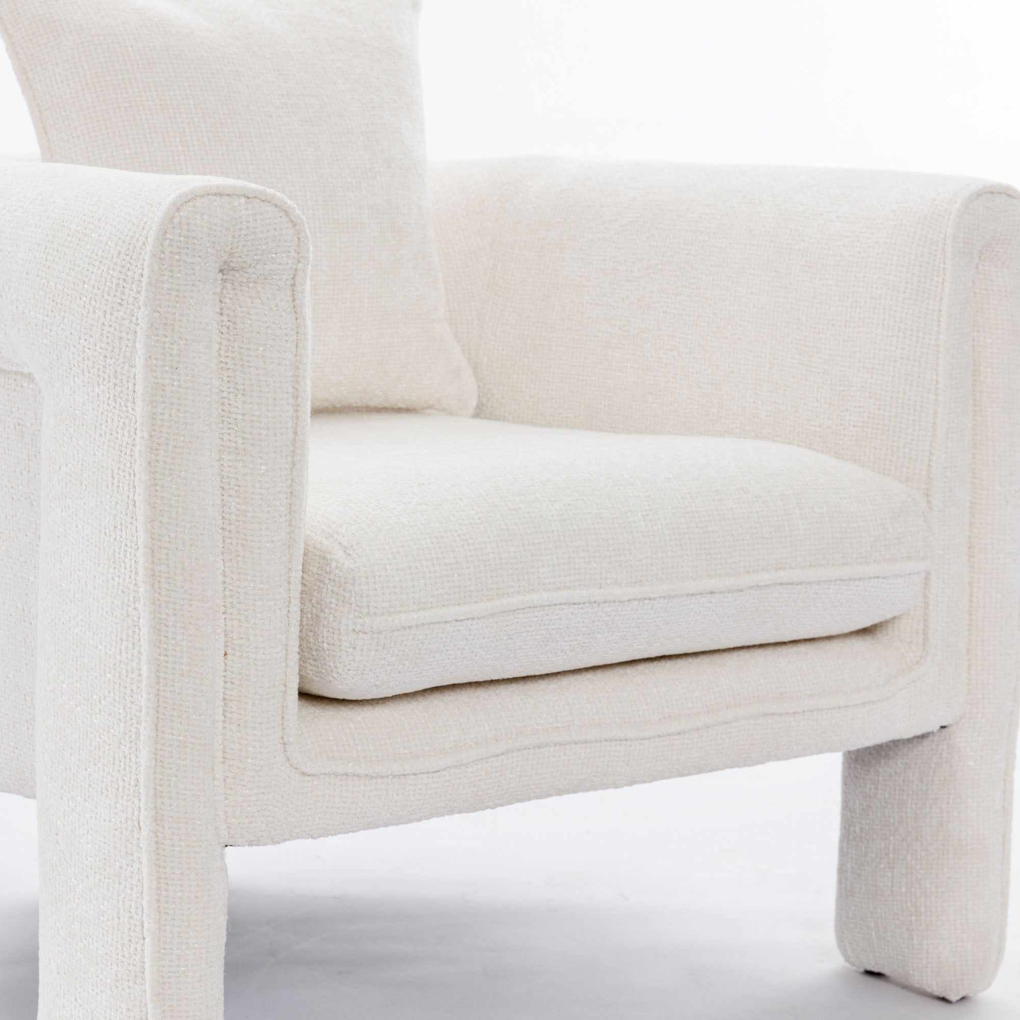 Modern Style Accent Chair Armchair for Living Room, Bedroom, Guest Room,Office, Ivory