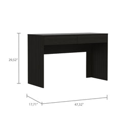 Meridian 2-Drawer Computer Desk Black Wengue