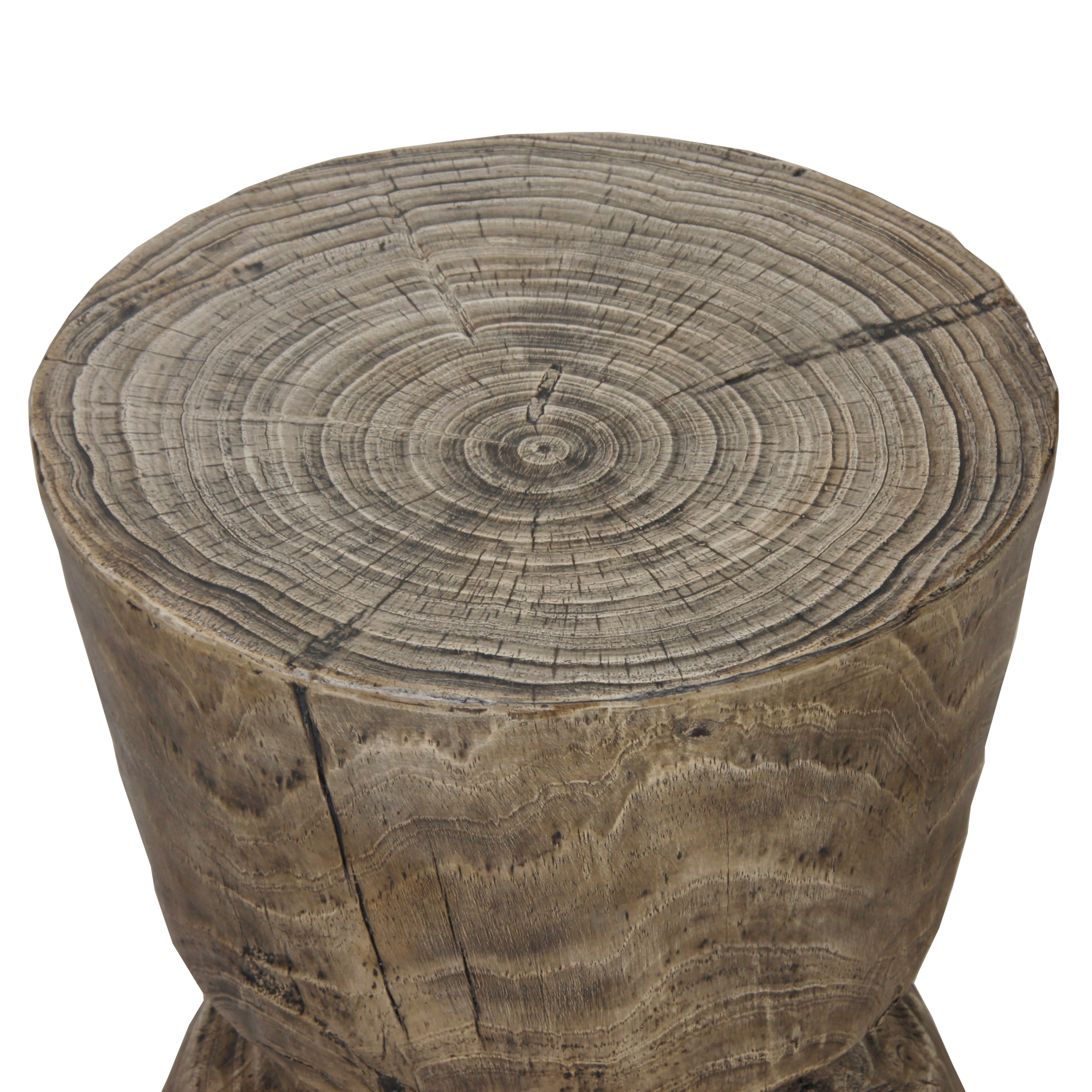 Faux Woodgrain Accent Table 14.6 Inch x 17 Inch - Gray