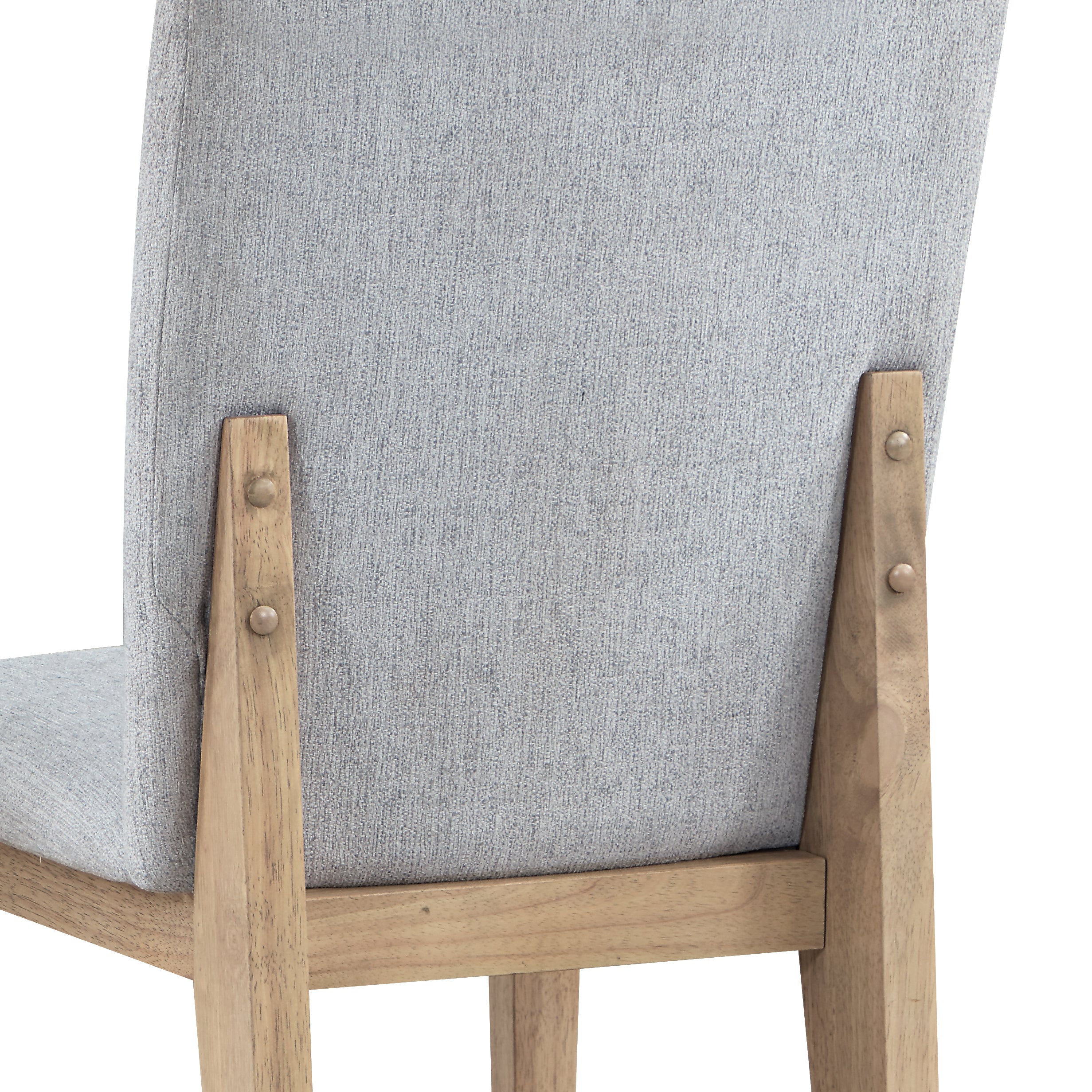 Grey Linen and Oak Finish Dining Chair (Set of 2)