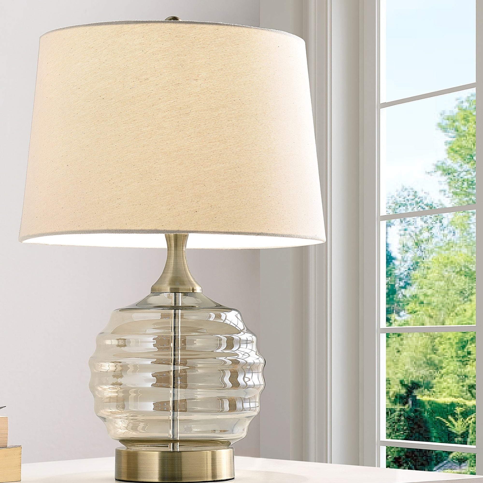 22.5" Tuscan Sun Glass Table Lamp