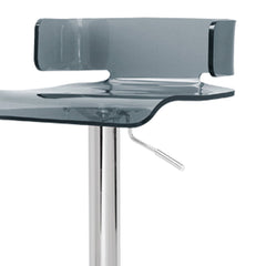 Grey and Chrome Adjustable Swivel Stool