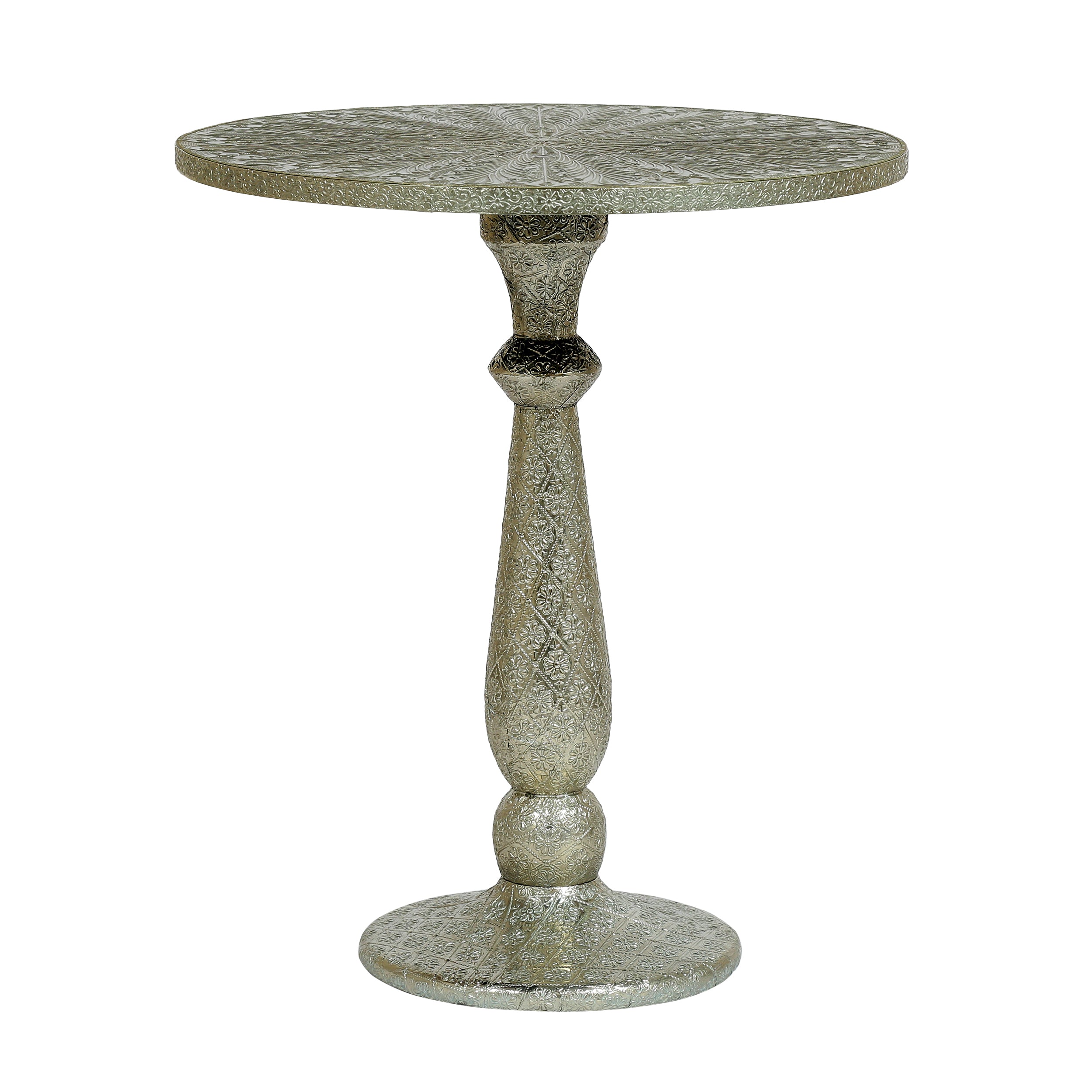 Boho Glam Design Side Table  - Silver