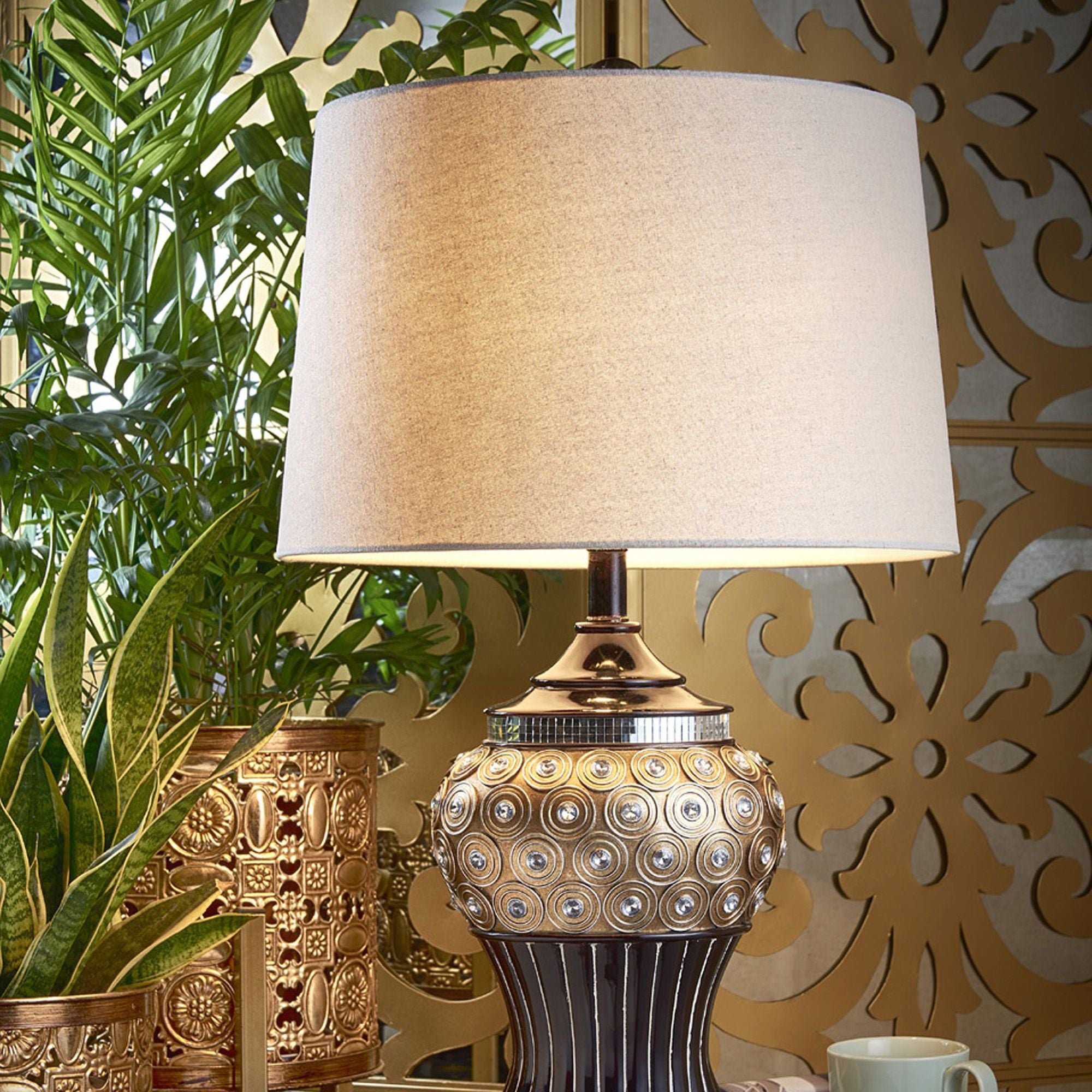 28.75 Inch Gold Resin Table Lamp