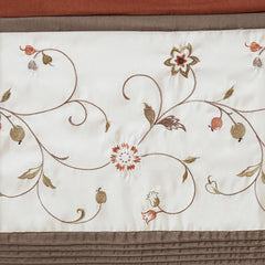 Embroidered Curtain Panel - Spice