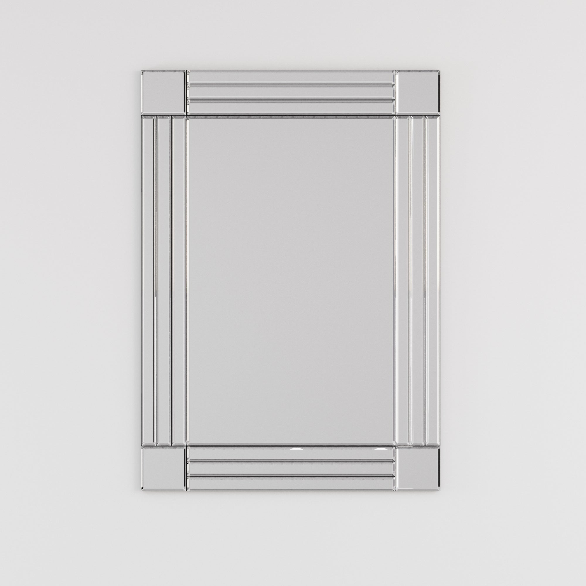 Large Wall-Mounted Silver Decorative Rectangular Wall Mirror (clear HD mirror)