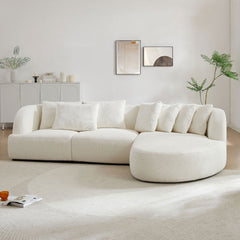 Boucle sofa,Modular Sectional Couch for Living Room Apartment Lounge,Free Combination  Beige